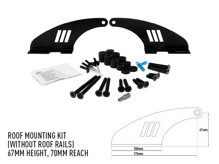 3001-B-67-K, kit de montage sur le toit 67mm, lazerlamps, lazerlights, belgique