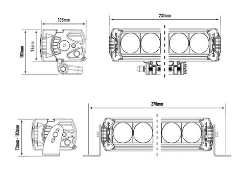 00R4-G2-B, Triple-R Gen 2 750 avec feux de position 6