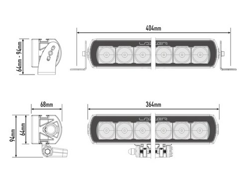 Lazer lamps ST evolution led 8 LED belgique barre lampe 6