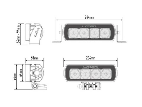 Lazer lamps ST evolution led  LED belgique barre lampe 5